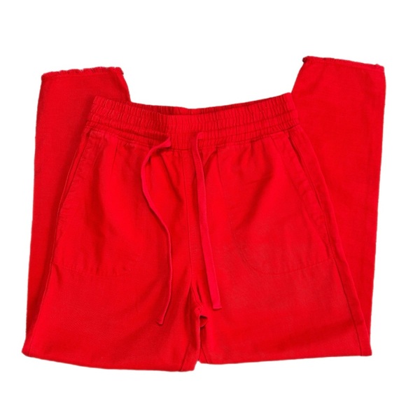 Zara Pants - Zara Red Elastic Waist Pants with Drawstrings